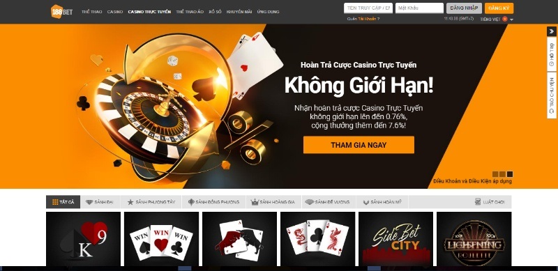 Nhà cung cấp casino online  188Bet